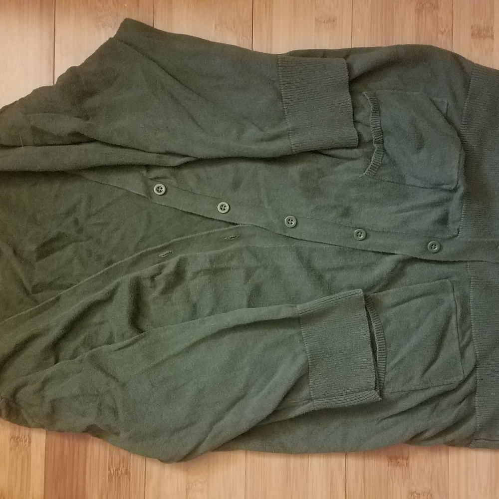 Green cardigan